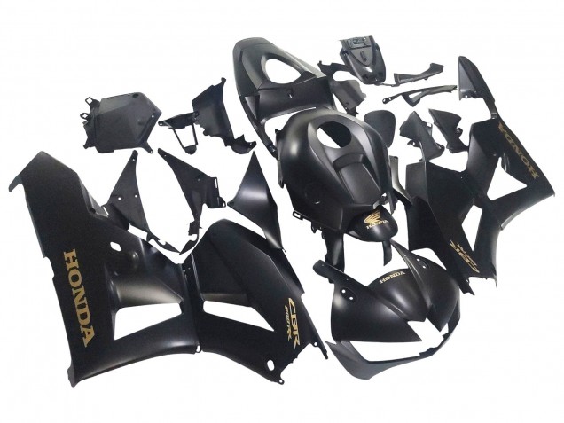 2013-2023 Honda CBR600RR Motorcycle Fairings - Matte Black Gold Decals