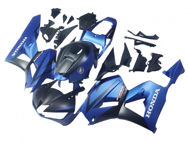 2013-2023 Honda CBR600RR Motorcycle Fairings - Blue Matte Black Racing