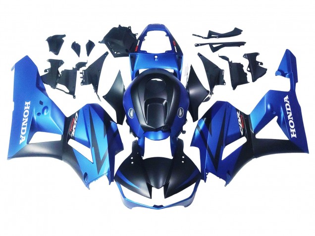 2013-2023 Honda CBR600RR Motorcycle Fairings - Blue Matte Black Racing
