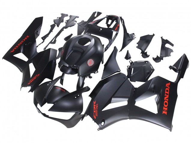 2013-2023 Honda CBR600RR Motorcycle Fairings - Matte Black Red Decals