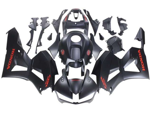 2013-2023 Honda CBR600RR Motorcycle Fairings - Matte Black Red Decals