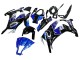 2011-2015 Kawasaki ZX10R Motorcycle Fairings - Blue White Glossy Black