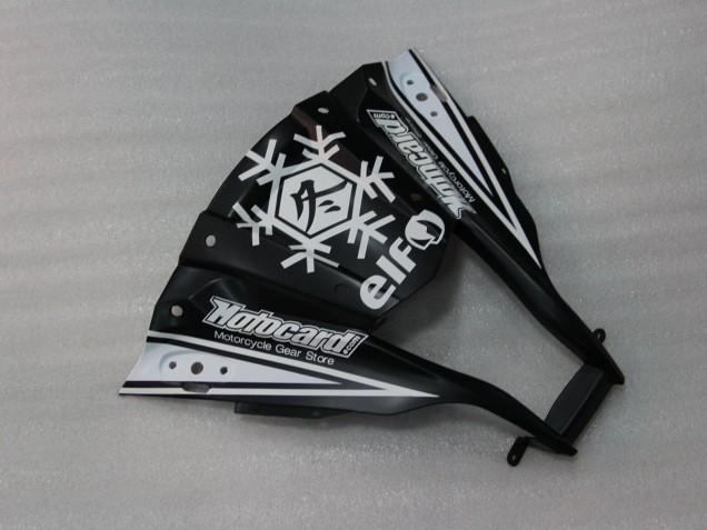 2011-2015 Kawasaki ZX10R Motorcycle Fairings - Glossy Black White Elf Snow Decal