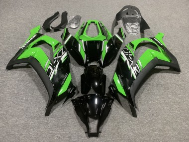 Affordable 2011-2015 Kawasaki ZX10R Motorcycle Fairings - Green Glossy Black Matte Black