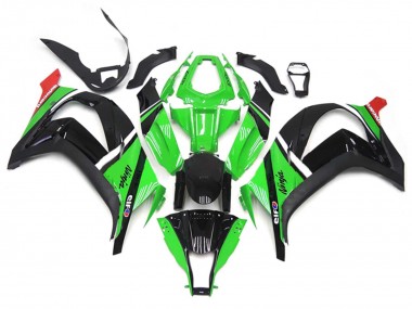 Affordable 2011-2015 Kawasaki ZX10R Motorcycle Fairings - Green Black White Red