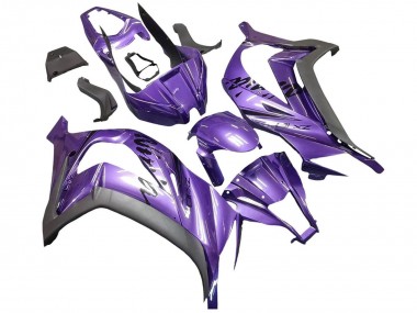 Affordable 2011-2015 Kawasaki ZX10R Motorcycle Fairing - Purple Matte Black