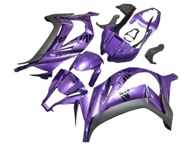 Affordable 2011-2015 Kawasaki ZX10R Motorcycle Fairing - Purple Matte Black