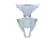 2011-2015 Kawasaki ZX10R Motorcycle Fairings - White Green Stripe Black Ninja