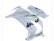 2011-2015 Kawasaki ZX10R Motorcycle Fairings - White Green Stripe Black Ninja