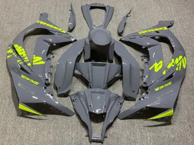 Affordable 2011-2015 Kawasaki ZX10R Motorcycle Fairing - Nardo Grey Yellow
