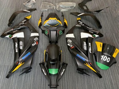 Affordable 2011-2015 Kawasaki ZX10R Motorcycle Fairings - Matte Black White Yellow Green Elf Trick Star Frtr 100