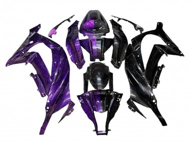 Affordable 2011-2015 Kawasaki ZX10R Motorcycle Fairings - Purple Black