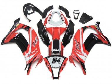 Affordable 2011-2015 Kawasaki ZX10R Motorcycle Fairings - White Red Glossy Black Pedercini 84
