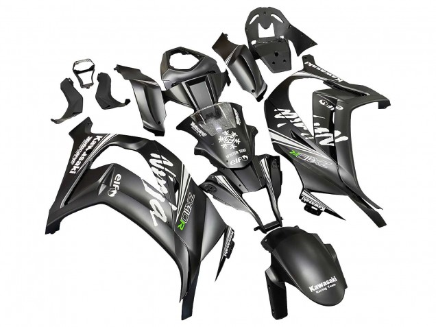 2011-2015 Kawasaki ZX10R Motorcycle Fairings - Matte Black Green Elf