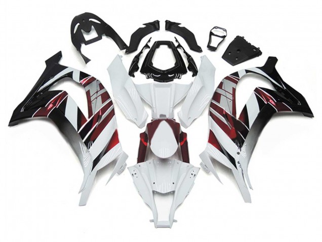 2011-2015 Kawasaki ZX10R Motorcycle Fairings - White Red Silver Black