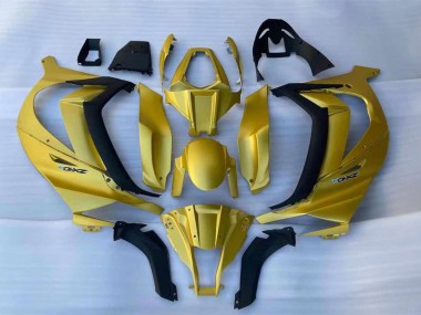 Affordable 2011-2015 Kawasaki ZX10R Motorcycle Fairings - Gold Black
