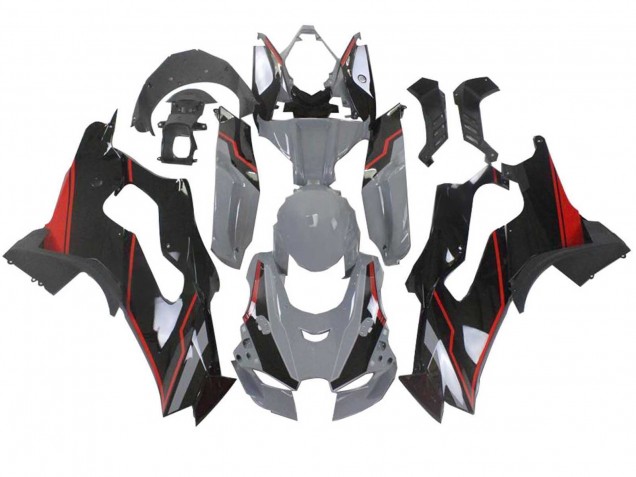 2021-2026 Kawasaki ZX10R Motorcycle Fairings - Grey Black Red