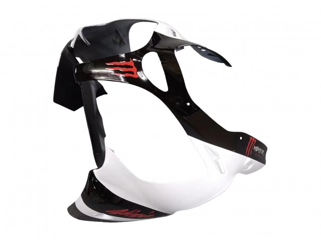 2000-2002 Kawasaki ZX6R Motorcycle Fairings - White Black Red Monster