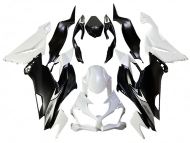 Affordable 2013-2018 Kawasaki ZX6R Bike Fairings - White Matte Black