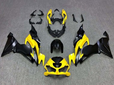 Affordable 2019-2022 Kawasaki ZX6R Motorcycle Fairings - Yellow Matte Black