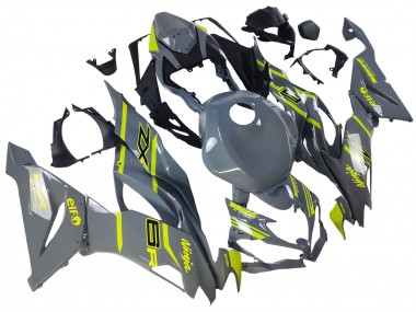 Affordable 2019-2022 Kawasaki ZX6R Motorcycle Fairings - Nardo Grey Yellow