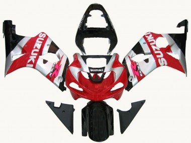 Affordable 2000-2002 Suzuki GSXR1000 Motorcycle Fairings - Red Silver White Black
