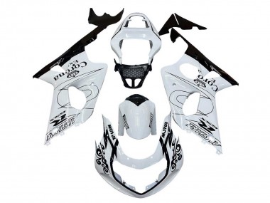 Affordable 2000-2002 Suzuki GSXR1000 Motorcycle Fairings - White Black Motul Corona