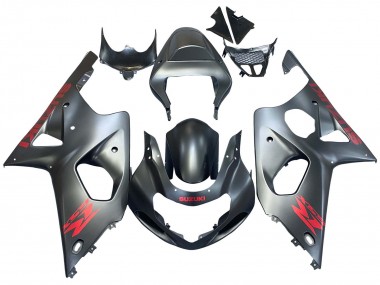 Affordable 2000-2002 Suzuki GSXR1000 Motorcycle Fairings - Matte Grey Red Decal