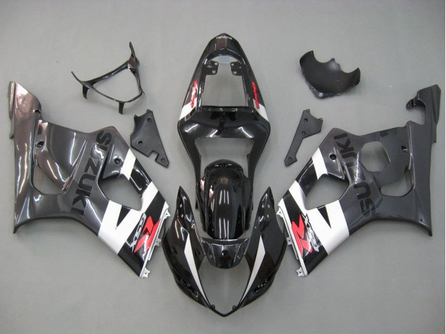 2003-2004 Suzuki GSXR 1000 Motorcycle Fairings - Glossy Black White Grey Red