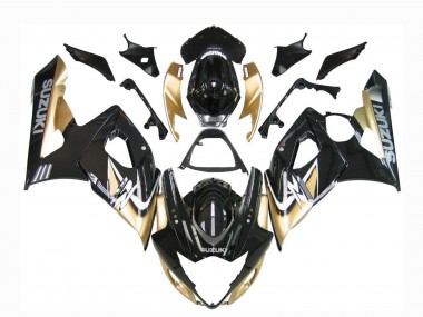 Affordable 2005-2006 Suzuki GSXR 1000 Motorcycle Fairings - Black Gold