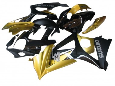 Affordable 2007-2008 Suzuki GSXR 1000 Motorcycle Fairings - Gold Black Silver Decal