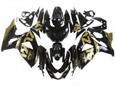 Affordable 2009-2016 Suzuki GSXR 1000 Motorcycle Fairings - Glossy Black Gold