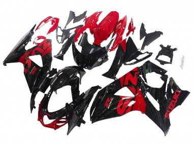 Affordable 2009-2016 Suzuki GSXR 1000 Motorcycle Fairing Kits - Glossy Black Red