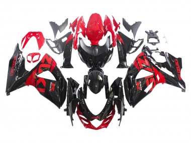 Affordable 2009-2016 Suzuki GSXR 1000 Motorcycle Fairing Kits - Glossy Black Red