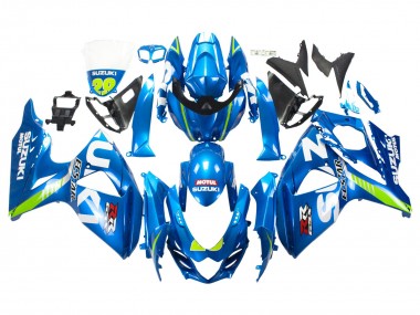 Affordable 2009-2016 Suzuki GSXR 1000 Motorcycle Fairings - Light Blue Green Motul 29 Ecstar