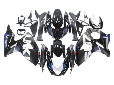 Affordable 2009-2016 Suzuki GSXR 1000 Motorcycle Fairings - Matte Black White Blue