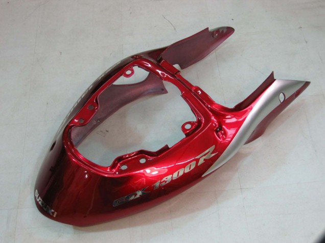 1996-2007 Suzuki GSXR 1300 Hayabusa Motorcycle Fairings - Silver Red Hayabusa