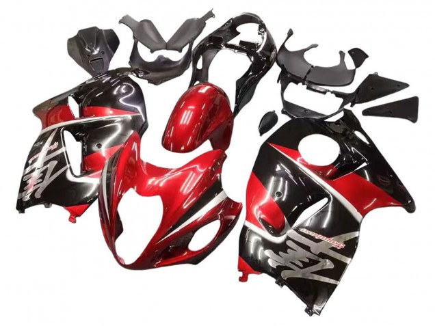 1996-2007 Suzuki GSXR 1300 Hayabusa Motorcycle Fairings - Red Glossy Black Hayabusa