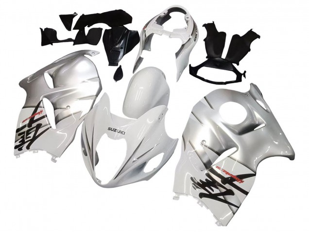 1996-2007 Suzuki GSXR 1300 Hayabusa Motorcycle Fairings - White Silver Hayabusa