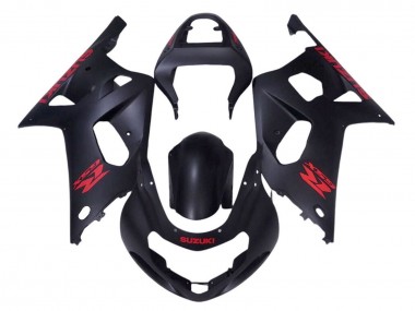 Affordable 2001-2003 Suzuki GSXR 600 / GSXR 750 Motorcycle Fairings - Matte Black Red