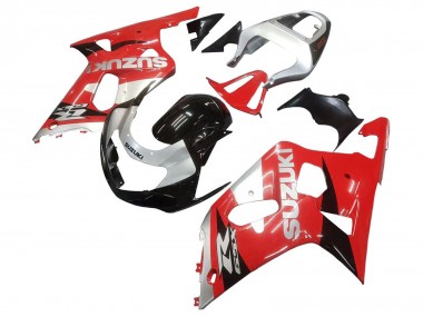 Affordable 2001-2003 Suzuki GSXR 600 / GSXR 750 Motorcycle Fairing - Red White Glossy Black