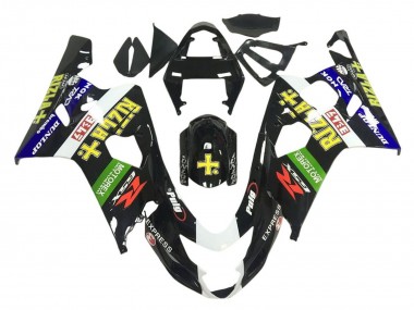 Affordable 2001-2003 Suzuki GSXR 600 / GSXR 750 Motorcycle Fairings - Glossy Black Green White Yellow Rizla