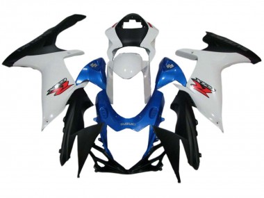 Affordable 2011-2024 Suzuki GSXR 600 / GSXR 750 Motorcycle Fairings - White Blue Black