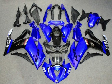 Affordable 2015-2018 Yamaha YZF R3/R25 Motorcycle Fairings - Blue Glossy Black