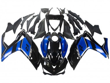 Affordable 2015-2018 Yamaha YZF R3/R25 Motorcycle Fairing - Blue Glossy Black