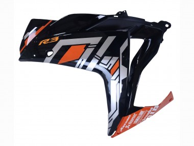Affordable 2015-2018 Yamaha YZF R3/R25 Motorcycle Fairings - Blue Orange Silver Yamalube