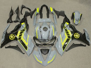Affordable 2015-2018 Yamaha YZF R3/R25 Motorcycle Fairings - Nardo Grey Yellow Black