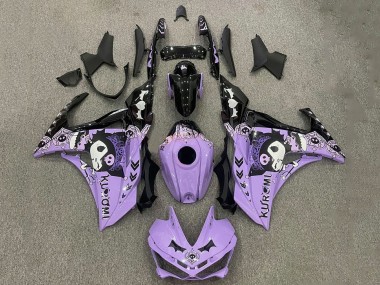 Affordable 2015-2018 Yamaha YZF R3/R25 Motorcycle Fairings - Purple White Black