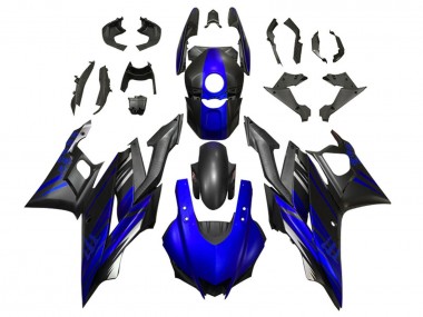 Affordable 2019-2021 Yamaha YZF R3/R25 Motorcycle Fairing - Blue Matte Black
