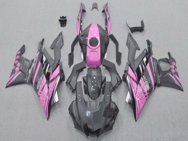 Affordable 2022-2024 Yamaha YZF R3/R25 Motorcycle Fairings - Pink Black Monster